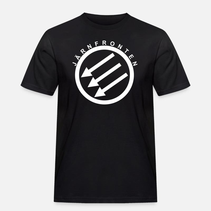 Järnfronten / Eiserne Front / Iron Front - Männer Workwear T-Shirt - Schwarz