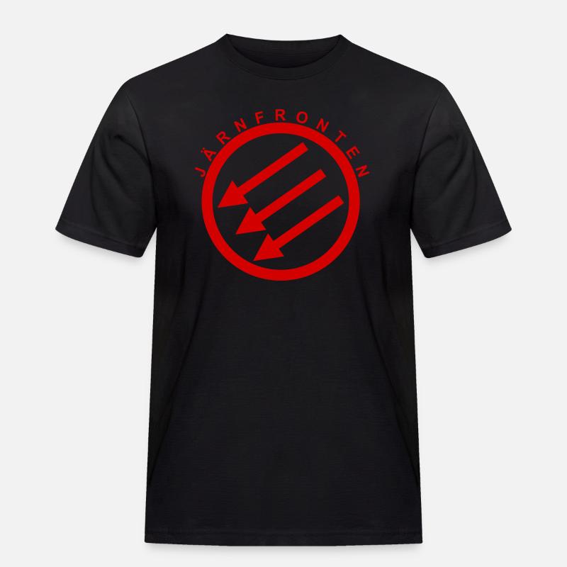 Järnfronten / Eiserne Front / Iron Front - Männer Workwear T-Shirt - Schwarz