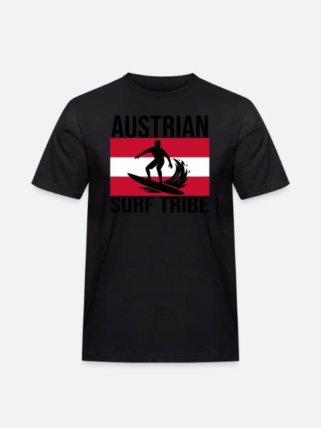 Austrian Surf Tribe Surf Shirt - Men's Workwear T-Shirt - black