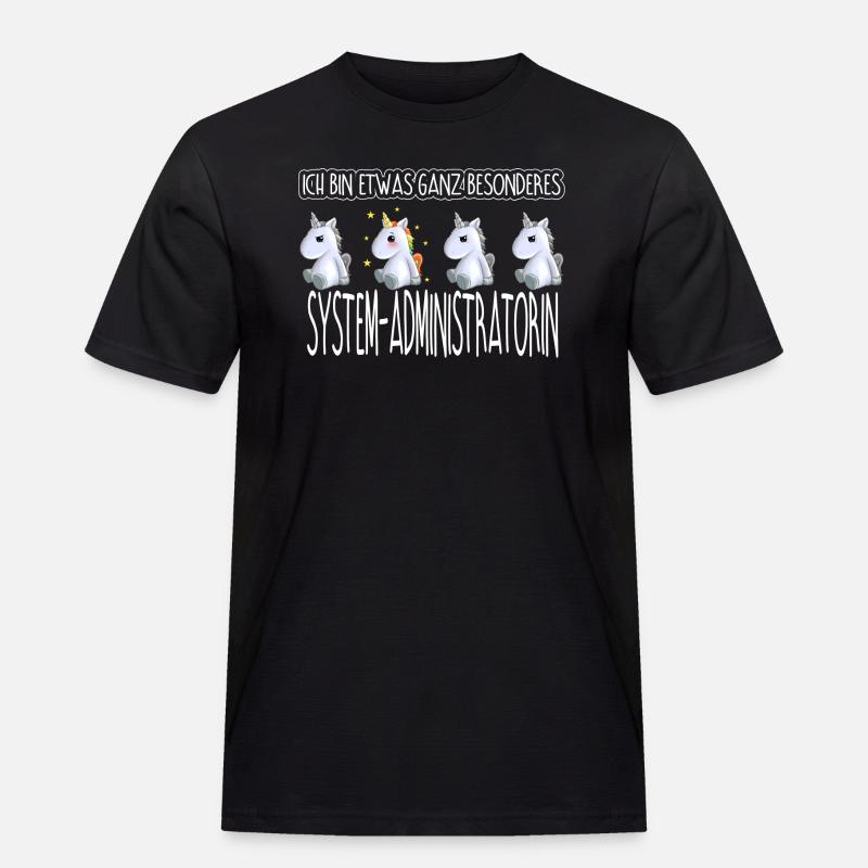 SYSTEM-ADMIN - Toll - Männer Workwear T-Shirt - Schwarz