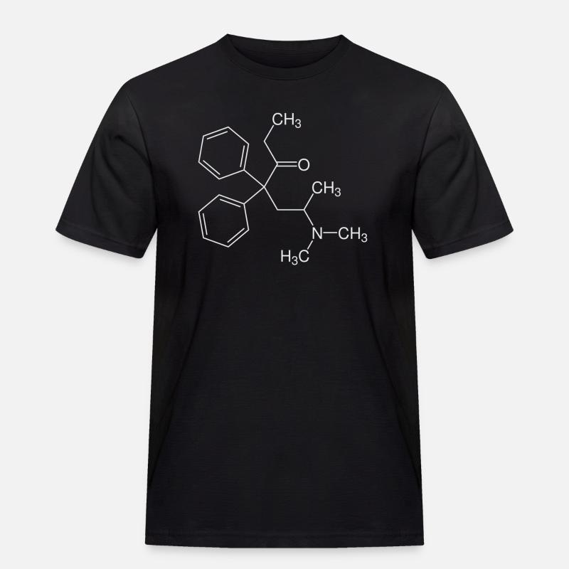 Methadon Strukturformel - Männer Workwear T-Shirt - Schwarz