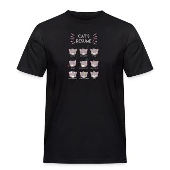 Roliga katter - Arbets-T-shirt herr - svart - Fram - AI Model Male 178 light (178cm)