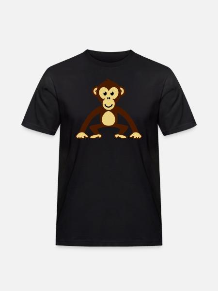 monkey__f3 - Männer Workwear T-Shirt - Schwarz