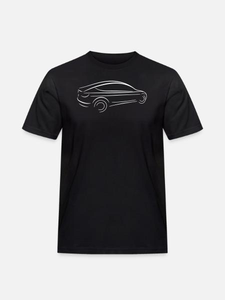 TM3 Tesla M3 Elektroauto - Männer Workwear T-Shirt - Schwarz