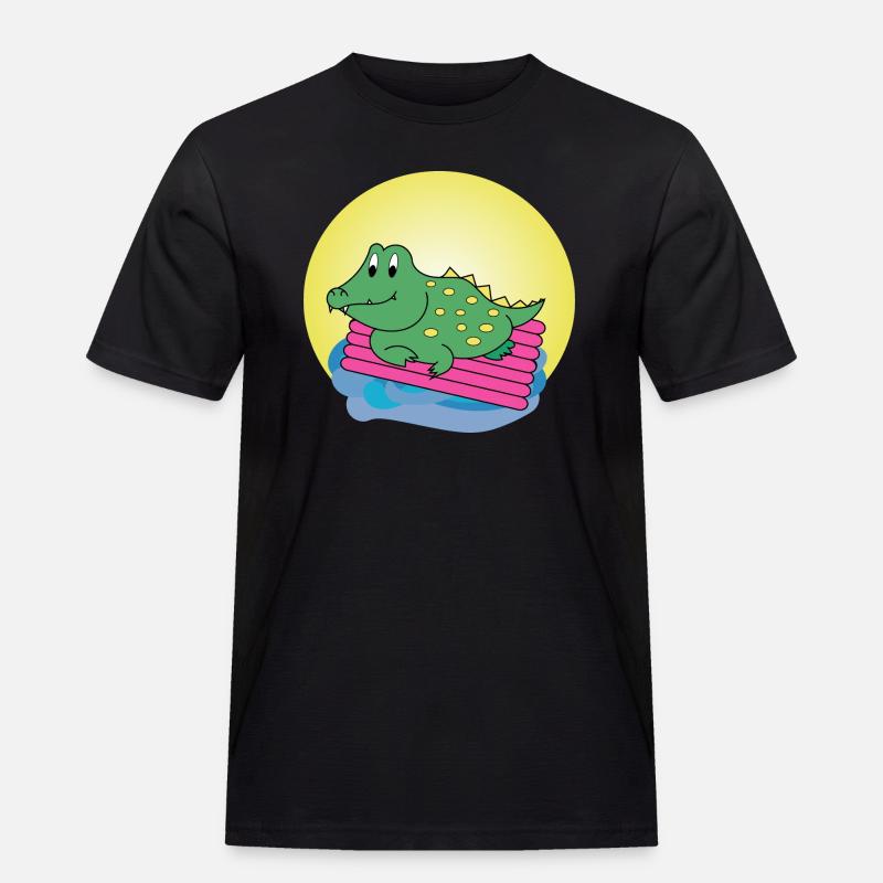 Kai Krokodil - Geschenk - Geschenkidee - Männer Workwear T-Shirt - Schwarz