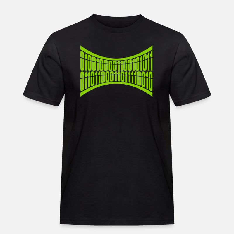 Binär Code Programm Sprache - Männer Workwear T-Shirt - Schwarz