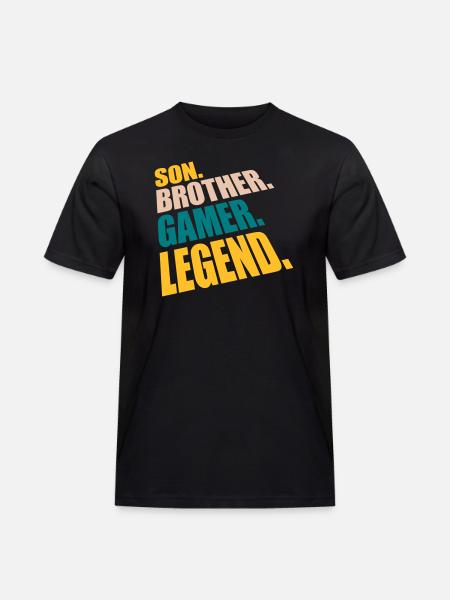 Son Brother Gamer Legend - Men's Workwear T-Shirt - black