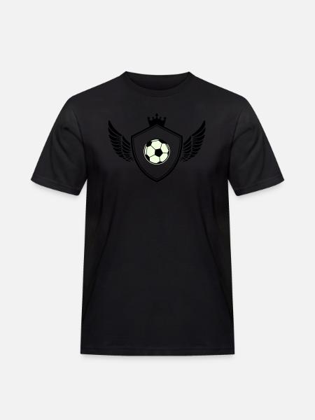 fussball wappen - Männer Workwear T-Shirt - Schwarz