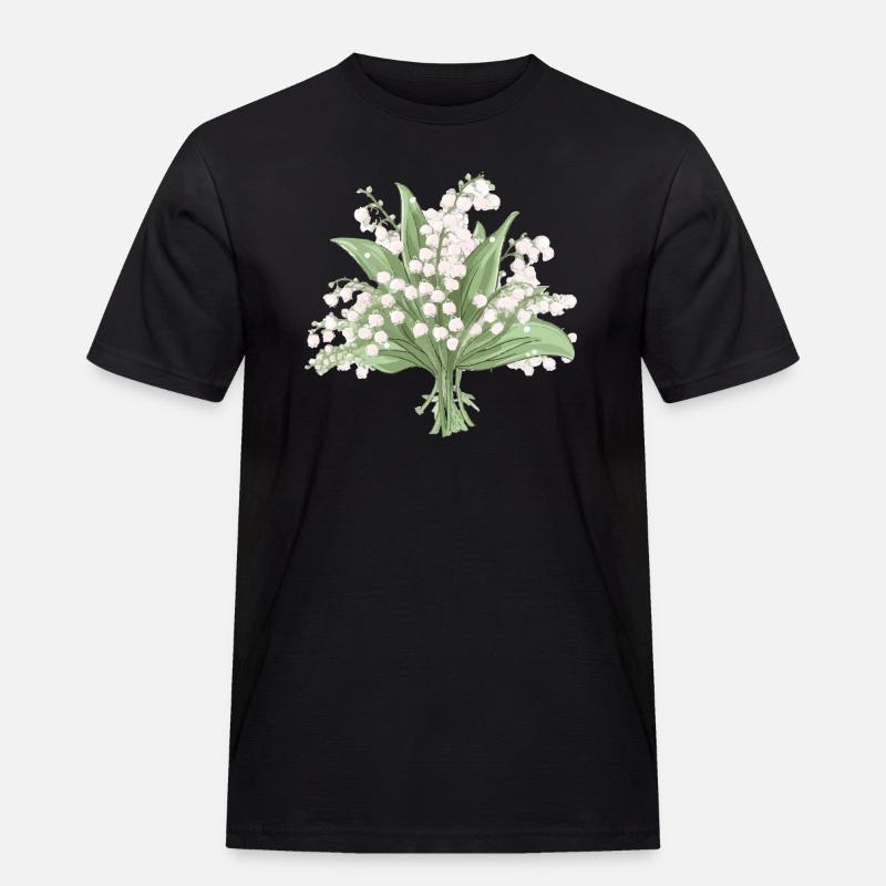 Blumenstrauß vom Maiglöckchen - Männer Workwear T-Shirt - Schwarz