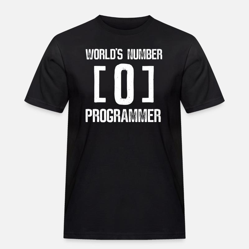 Bester Programmierer der Welt - Männer Workwear T-Shirt - Schwarz