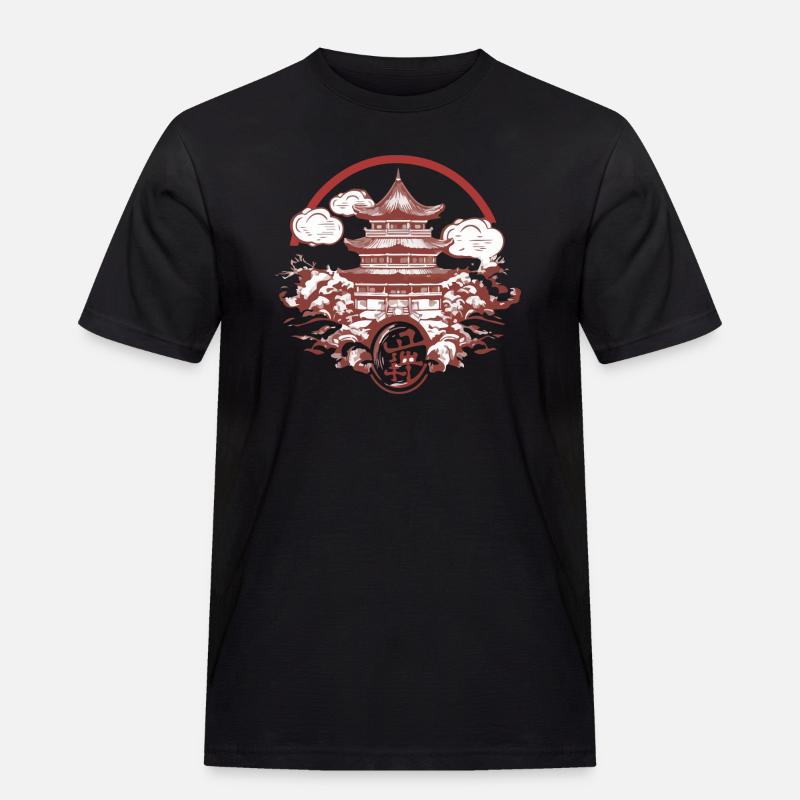 Chinesische Folklore - Männer Workwear T-Shirt - Schwarz