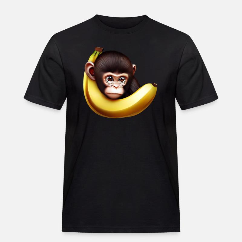 Banane à cache-cache de singe - T-shirt Workwear homme - noir