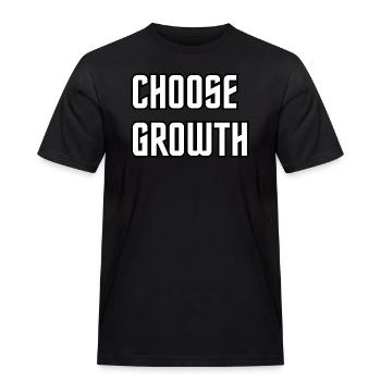Choose growth - Men's Workwear T-Shirt - black - Front - AI Model Male 178 light (178cm)