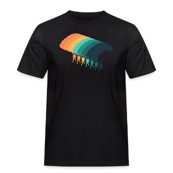Parachute vintage - T-shirt Workwear homme - noir - Devant - AI Model Male 178 light (178cm)