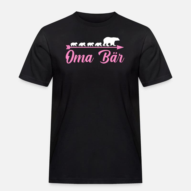 Großmutter Oma Bär - Männer Workwear T-Shirt - Schwarz