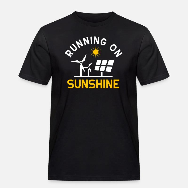 Solarmodul Solarenergie Solarstrom - Männer Workwear T-Shirt - Schwarz