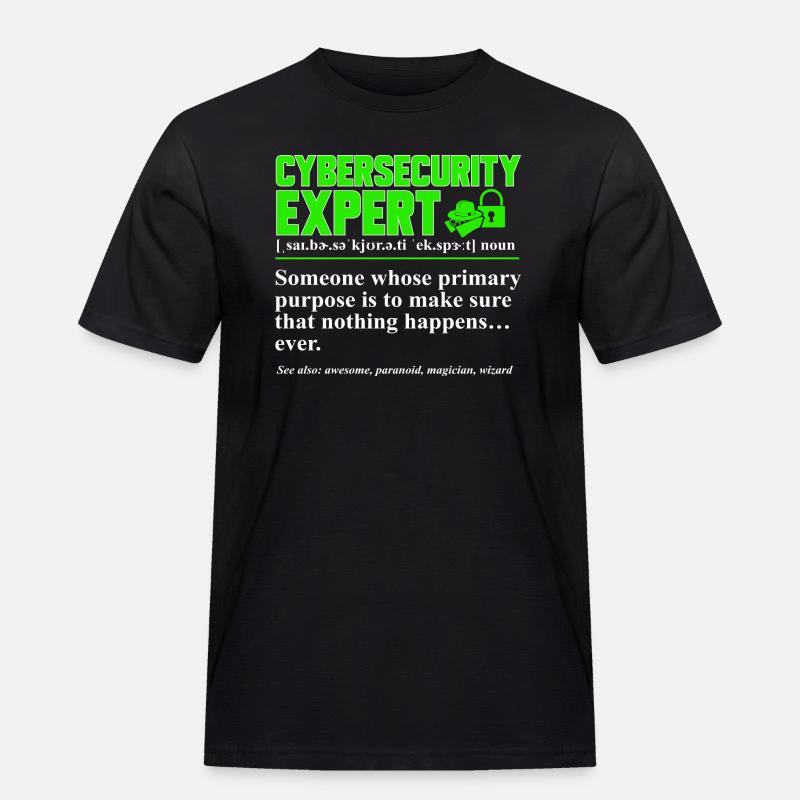 Cybersecurity Hackers IT Security - Men's Workwear T-Shirt - black
