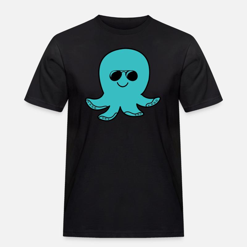 Octopus Cool - Men's Workwear T-Shirt - black