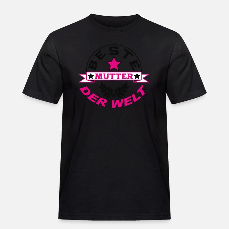 BESTE MUTTER DER WELT - Männer Workwear T-Shirt - Schwarz