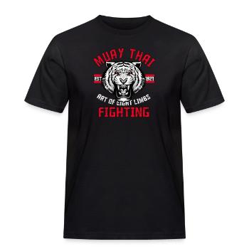 Muay Thai MMA Thailand Kampfkunst Acht Gliedmaßen - Männer Workwear T-Shirt - Schwarz - Vorne - AI Model Male 178 light (178cm)