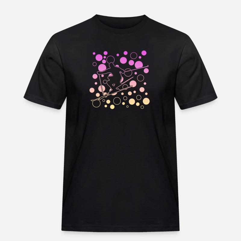 Ski - Männer Workwear T-Shirt - Schwarz