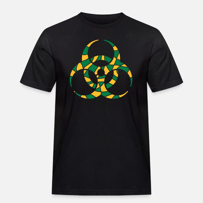 Symbol Biohazard Risse Design - Männer Workwear T-Shirt - Schwarz