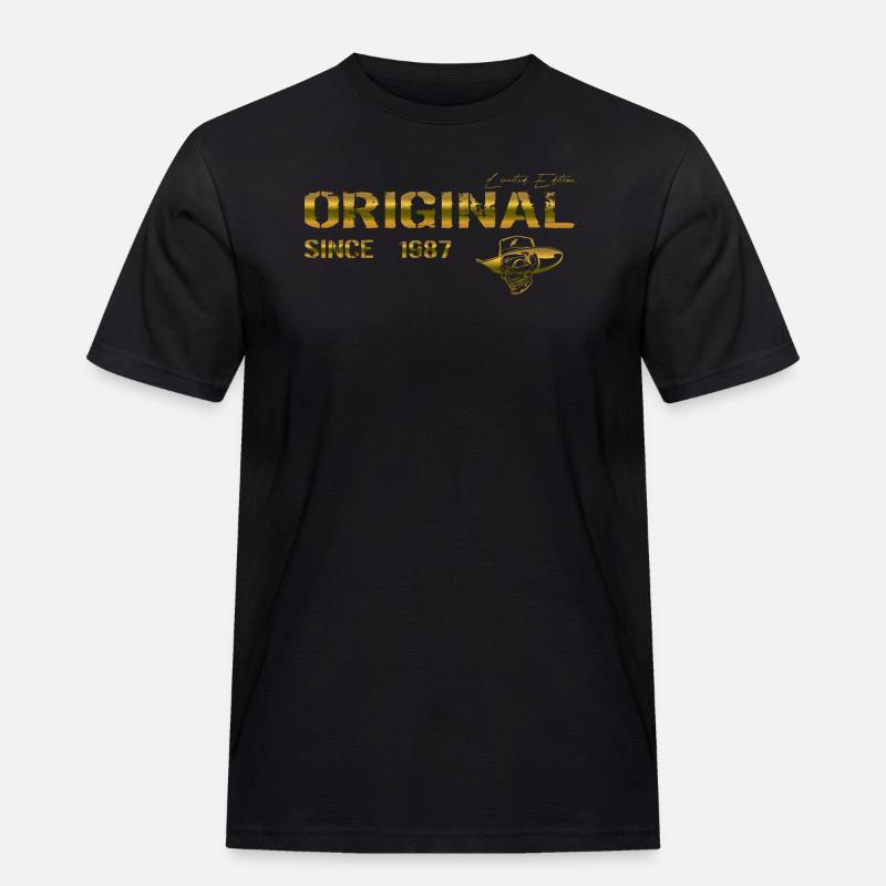 Original since 1987 - Männer Workwear T-Shirt - Schwarz