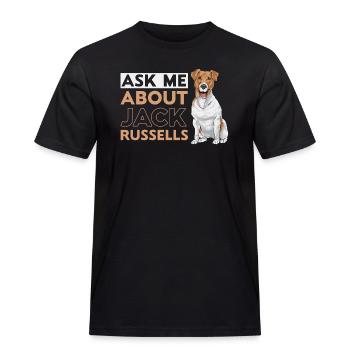 Jack Russell Terrier - T-shirt Workwear homme - noir - Devant - AI Model Male 178 light (178cm)