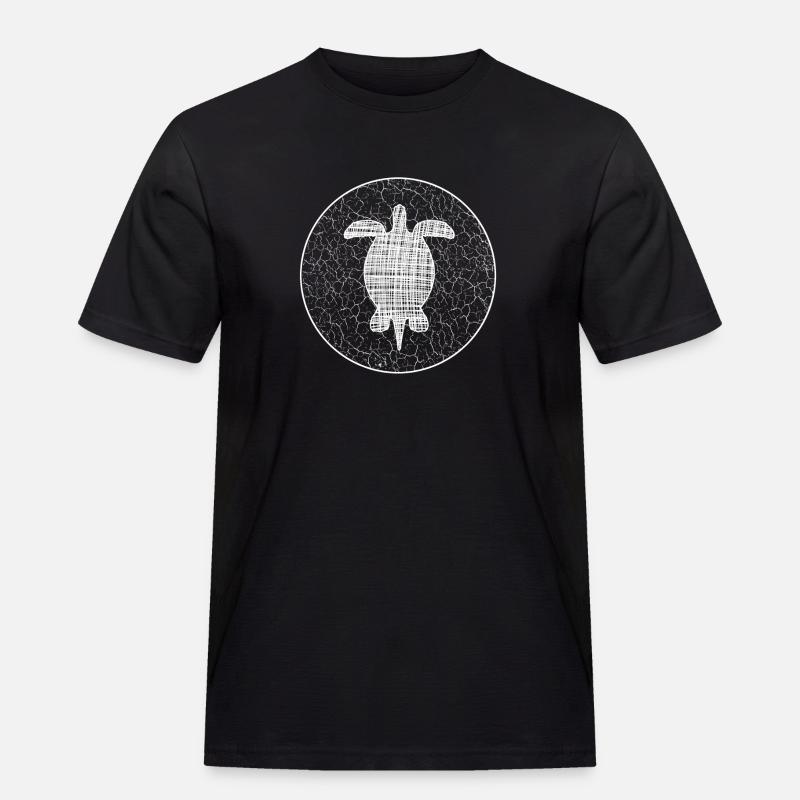 Turtle Schildkröte - Männer Workwear T-Shirt - Schwarz