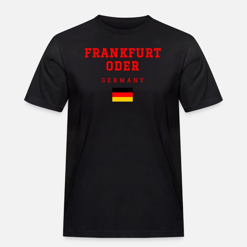 Frankfurt Oder Deutschland - Männer Workwear T-Shirt - Schwarz