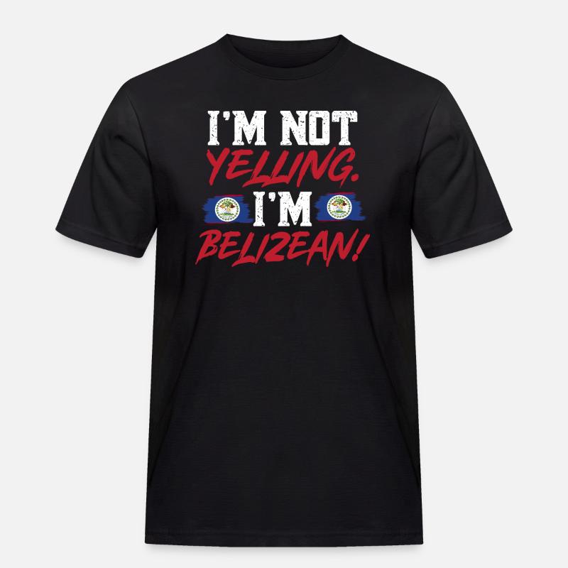 Belize Flagge Belizer - Männer Workwear T-Shirt - Schwarz