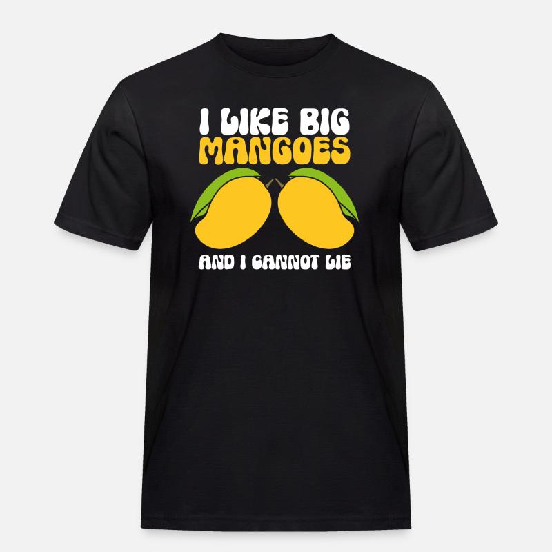 Mango Frucht Mango - Männer Workwear T-Shirt - Schwarz