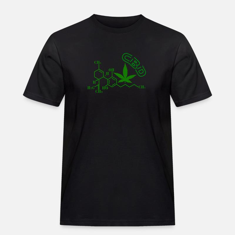 CBD molecular structure - Men's Workwear T-Shirt - black