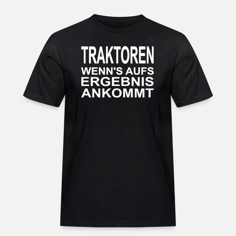Traktor - Männer Workwear T-Shirt - Schwarz