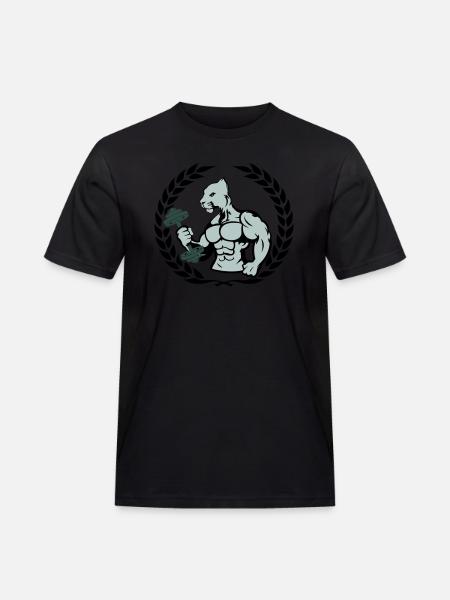 bodybuilder jaguar - Männer Workwear T-Shirt - Schwarz
