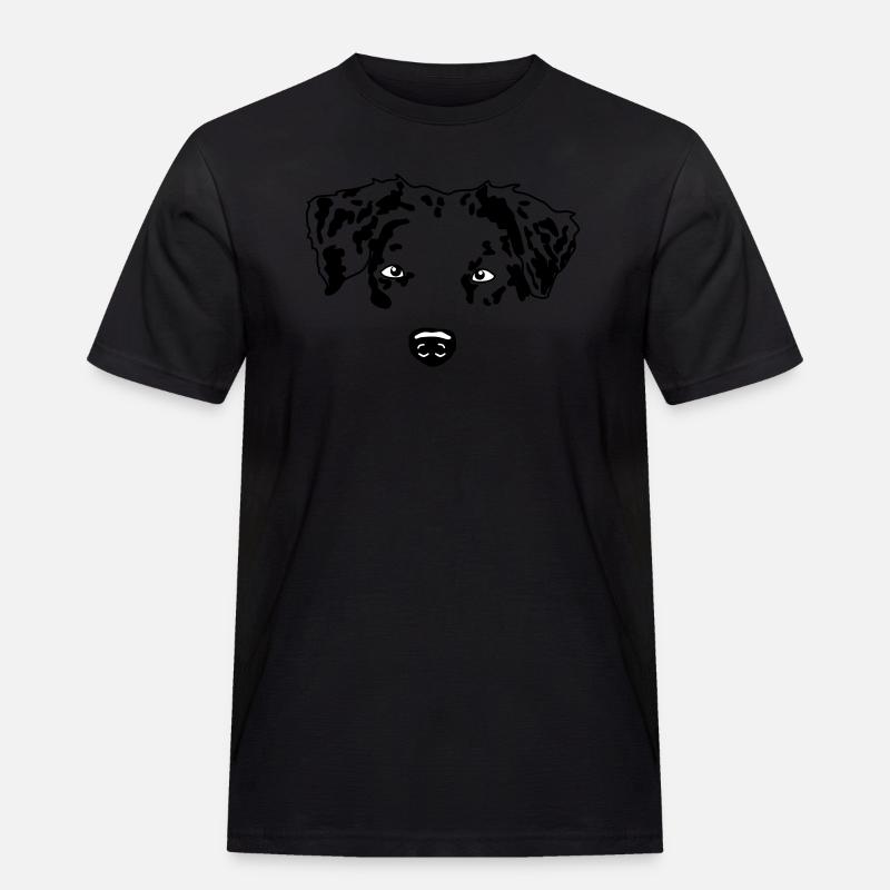 minimal Australian Shepherd Aussie dog - Männer Workwear T-Shirt - Schwarz