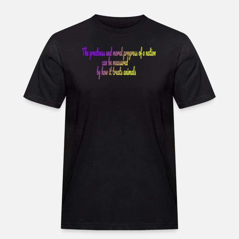 Die Größe einer Nation - Männer Workwear T-Shirt - Schwarz