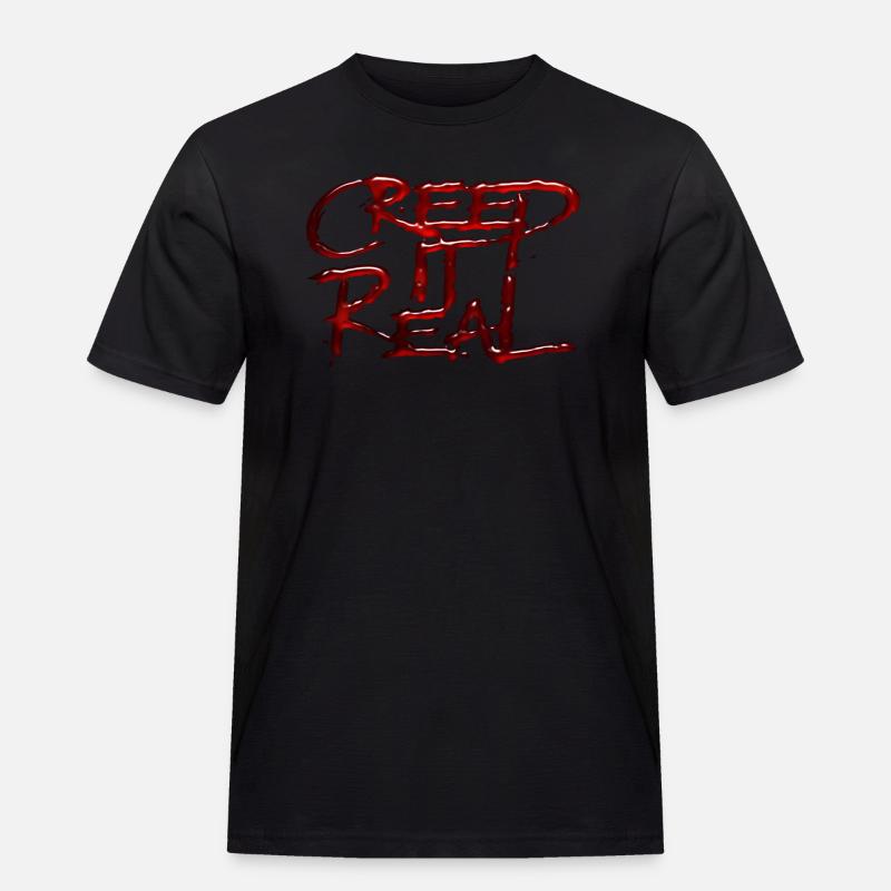 Grusel es echt - Männer Workwear T-Shirt - Schwarz