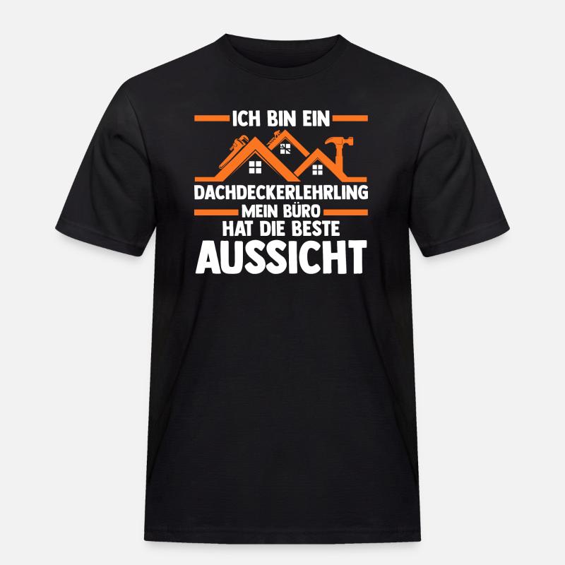 Roofing training apprentice Auzbi roofer - Men's Workwear T-Shirt - black