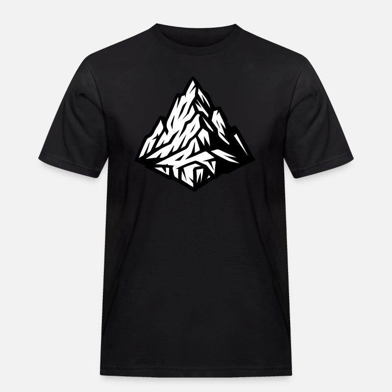 Berg Gipfel Symbol - Männer Workwear T-Shirt - Schwarz
