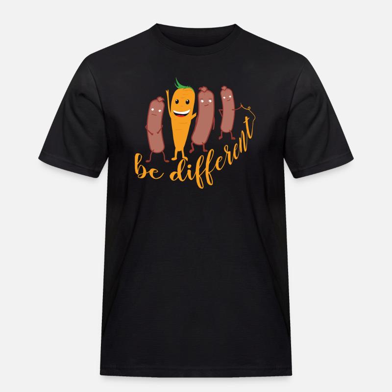 Karotte be different - Männer Workwear T-Shirt - Schwarz