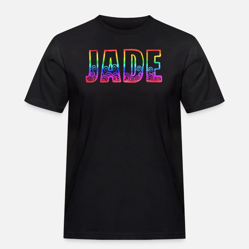 jade rs regenbogen - Männer Workwear T-Shirt - Schwarz