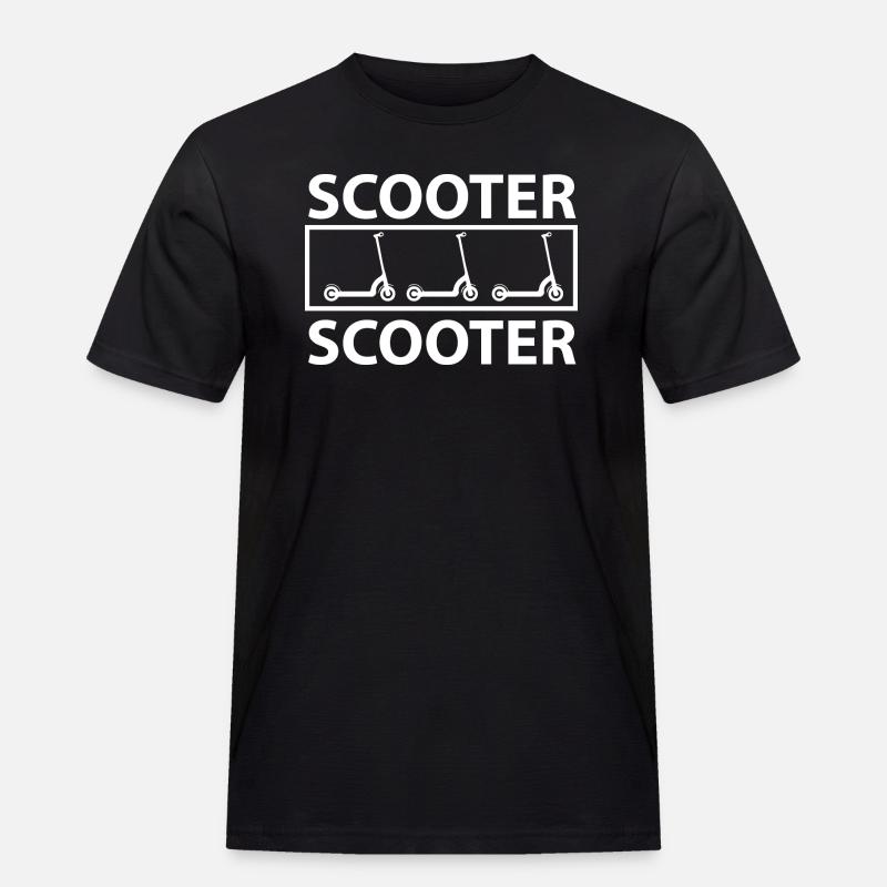 E-Scooter E-Roller Scooter - T-shirt Workwear homme - noir