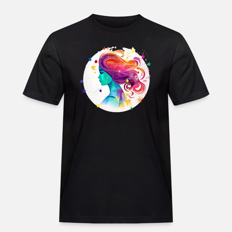 Amo Wassermann - Männer Workwear T-Shirt - Schwarz