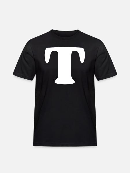 letter t - Men's Workwear T-Shirt - black