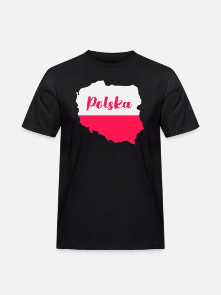 Poland Polska - Men's Workwear T-Shirt - black