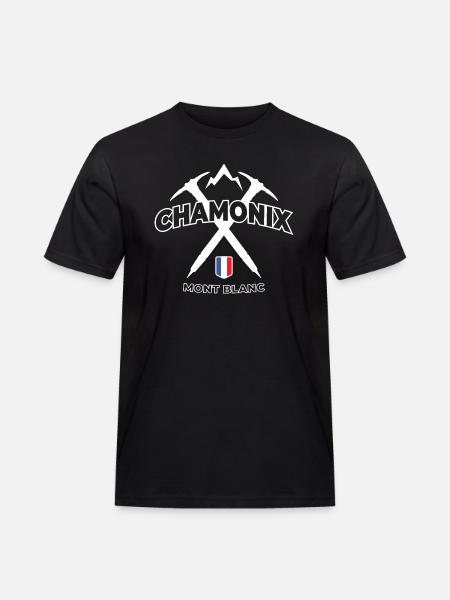 Chamonix Mont Blanc | Mountaineering | Climbing - Men's Workwear T-Shirt - black