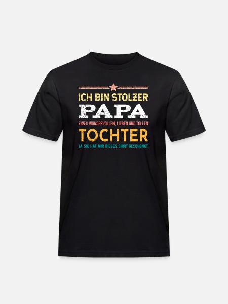 Papa Vater Geschenk - Männer Workwear T-Shirt - Schwarz