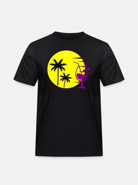 cocktail sunset - Men's Workwear T-Shirt - black