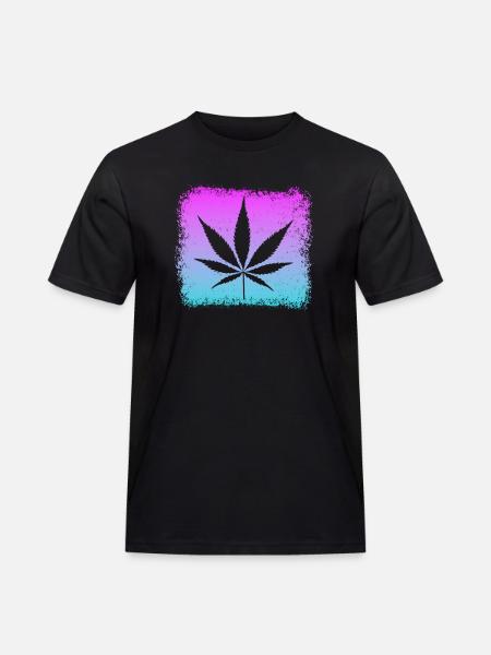 Kiffen - Männer Workwear T-Shirt - Schwarz